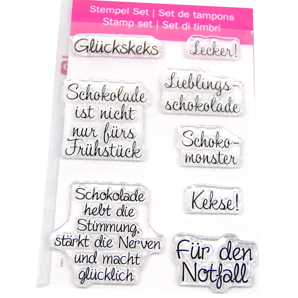 transparente Stempel für Geschenke